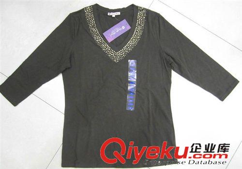 歐美整單女式翻領(lǐng)長袖花點外貿(mào)庫存服裝
