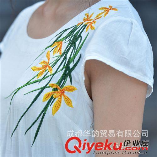廠家直供新款民族風(fēng)女裝棉麻春夏秋修身文藝中國(guó)風(fēng)連衣裙可混批原始圖片2