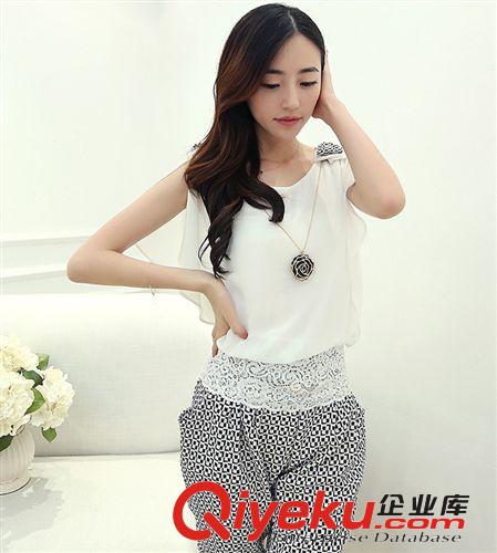 2014夏裝新款優(yōu)質套裝 韓版女裝大碼短袖休閑套裝 女裝夏原始圖片2