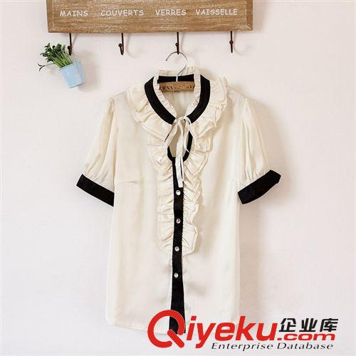 2014春夏KCCKAL品牌原單尾貨 高品質(zhì)雪紡襯衫外貿(mào)服裝批發(fā)清倉原始圖片3