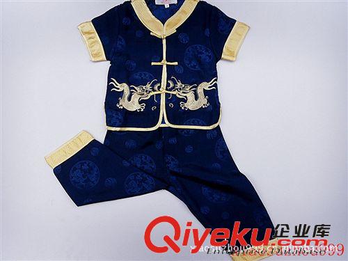 批發唐裝.繡雙龍兒童套裝TOO2，六一兒童節表演服原始圖片3