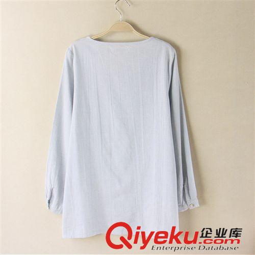 090秋新款日系森女系清新斜紋棉刺繡雪花小樹女式長袖連衣裙子原始圖片2
