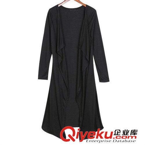 9218#秋冬新款瑞麗日韓女裝修身超長款針織開衫外套個性上衣原始圖片3