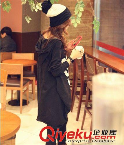 秋冬女裝新品 大碼長款寬松衛(wèi)衣 STOP大碼T恤裙原始圖片3