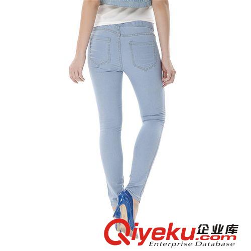熱銷大碼打底褲 胖mm緊身彈力大碼小腳女褲 松緊腰ss牛仔褲C156原始圖片2