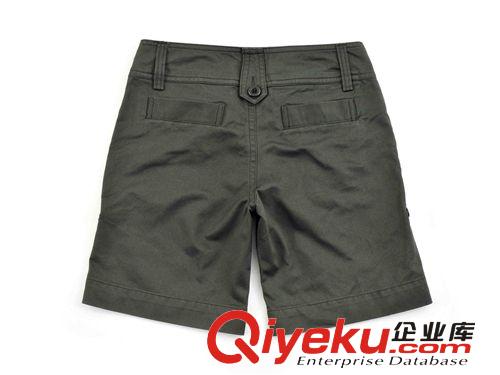 2014夏季新款休閑褲女 帥氣軍綠色直筒中褲棉 修身韓版五分褲女原始圖片2