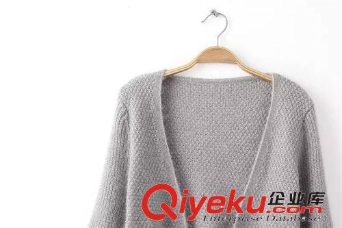 SINGKBEE 4S016 2014秋新款韓版柔軟手感中袖開衫針織毛衣女多色原始圖片3