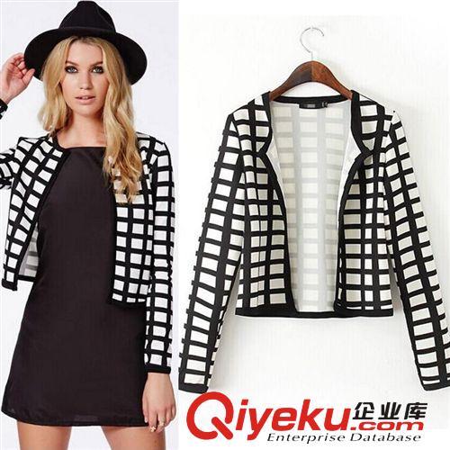 SINGKBEE 4L139 2014秋季加大碼寬松中長款雙排扣西服西裝外套女