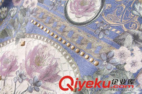 【淘貨源】4M011 2014春季新款宮廷印花袖口卷邊短袖圓領套頭T恤原始圖片3