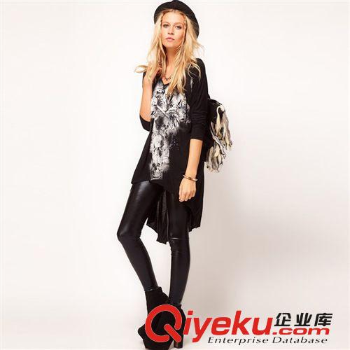 SINGKBEE 31162 爆款！ 前衛(wèi)款骷髏頭印花燕尾搖滾女式T恤原始圖片3