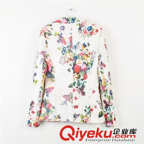 街頭潮人71101 歐美秋裝爆款 絕美花朵長袖小西裝西服外套原始圖片2
