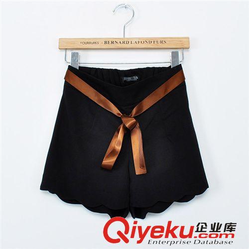 SINGKBEE V1211 夏新女 波浪褲邊 系帶松緊腰女式短褲原始圖片2
