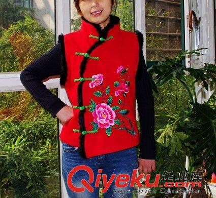 中國民族風女裝經緯竹節棉線繡花大圍巾