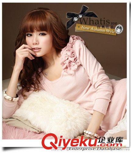 1238 加厚修身T恤 打底衫 女裝 長(zhǎng)袖T恤 2013年新品 新款 春裝