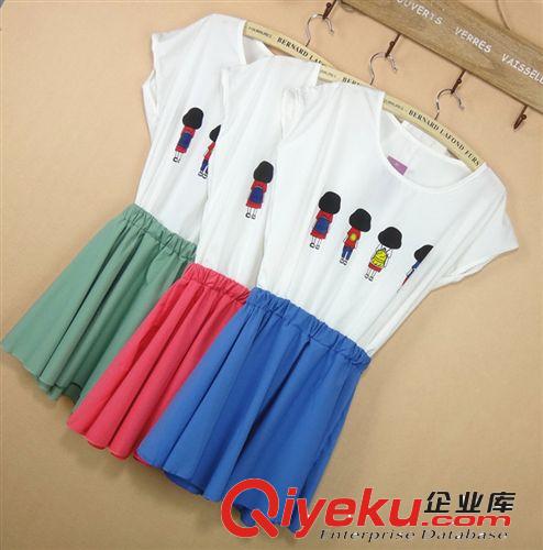 2013年夏裝新款 短袖連衣裙 連體裙 韓版女裝 新品修身裙子