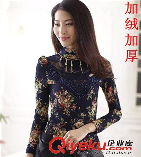 加絨加厚秋冬打底性感小V領(lǐng)修身性感 打底衫