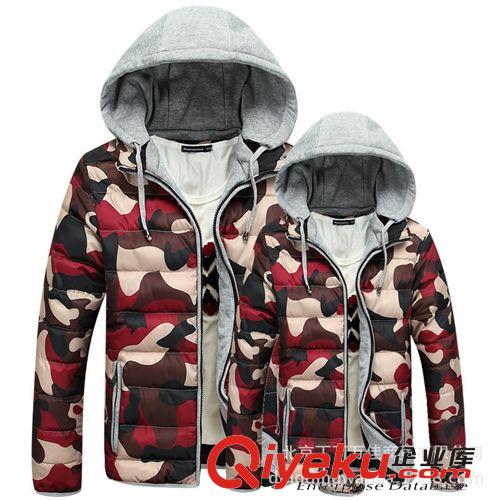 男式外套 新款男式棉衣加厚新款 秋冬款休閑連帽男士棉服批發