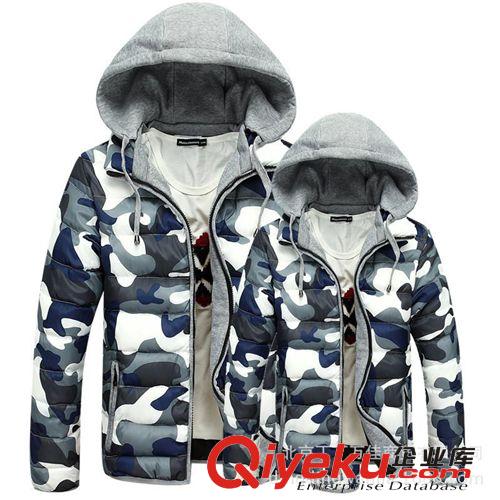 批發2014冬季新款情侶裝棉衣修身休閑男女情侶棉服迷彩羽絨棉外套原始圖片2