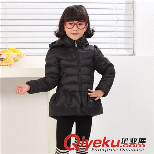 兒童羽絨服批發(fā) 可愛純色女童羽絨服 糖果色蓬蓬下擺羽絨服批發(fā)原始圖片3