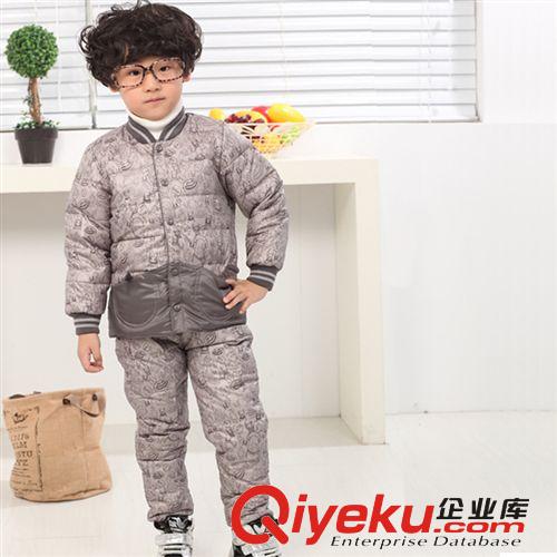兒童羽絨套裝 冬季兒童家居服不連帽羽絨套裝 兒童羽絨套裝批發(fā)原始圖片2