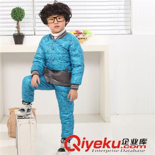 兒童羽絨套裝 冬季兒童家居服不連帽羽絨套裝 兒童羽絨套裝批發(fā)原始圖片3