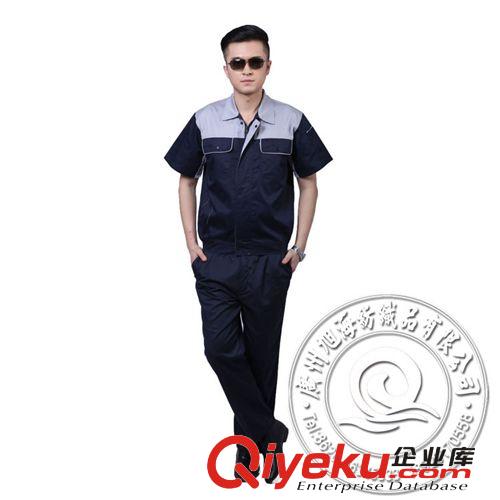 訂做工廠廠服短袖勞保服套裝工地4S店工作服機修工裝廠家批發