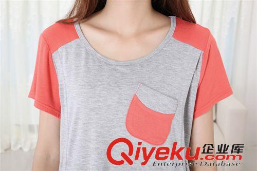 2407#實拍短袖月子服 時尚外出哺乳裝喂奶衫哺乳衣哺乳套裝 大碼原始圖片3