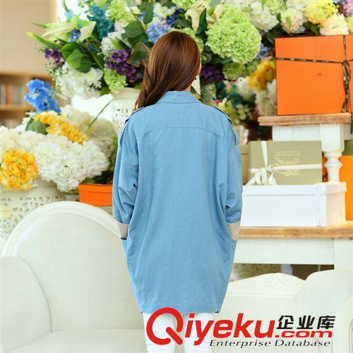 四季青女裝批發(fā)網(wǎng) 小額批發(fā) 韓版休閑中長(zhǎng)款女風(fēng)衣 如意{zz1}7818原始圖片2