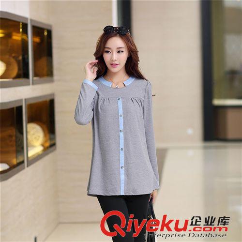 代理代銷 韓版女裝不規(guī)則下擺長(zhǎng)袖麻料品牌雪紡衫 衣諾金大地1803