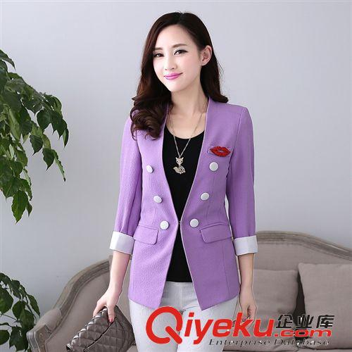代理加盟女裝一件代發(fā) 杭州女裝修身七分袖女裝外套 詩雨閣8867A原始圖片2
