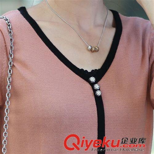 秋裝新品 韓版氣質(zhì)長袖女裝針織連衣裙毛線打底裙 難舍鈺依1349原始圖片3