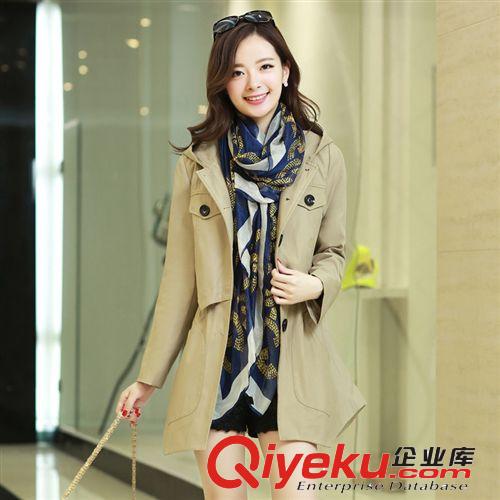 秋季新品韓版女裝風(fēng)衣大衣 免費(fèi)代理加盟 一件代發(fā) 香水麗閣802原始圖片3