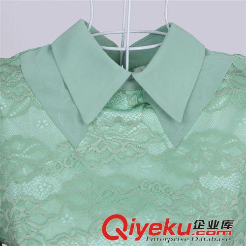 廠家直銷2014春裝新款品牌女裝長袖蕾絲打底衫上衣  雨兒飄飄1508原始圖片3