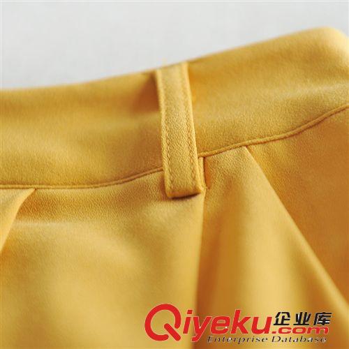 ZZ名品~2014春夏新品復(fù)古氣質(zhì)雪紡闊腿褲長(zhǎng)褲休閑褲女[zf02015]原始圖片3