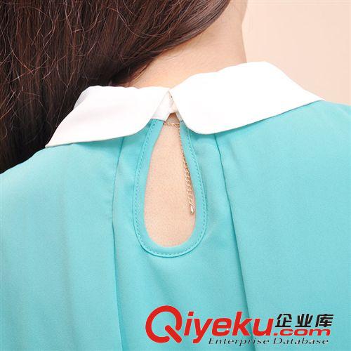 ZZ名品女裝夏新款疊層顯瘦背心裙拼接娃娃領(lǐng)雪紡連衣裙[zd04139]原始圖片3