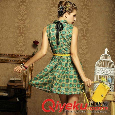 夏季新款 歐美專柜同款英倫品質打底背心裙女裝連衣裙A90136原始圖片3