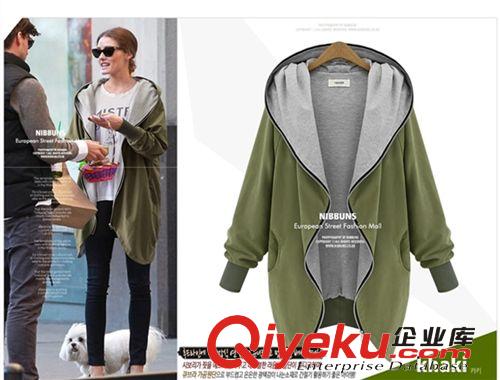 魅簡爆款春新款 加大碼衛衣 外套韓版中長款款寬松開衫 女