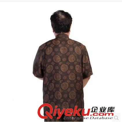 廠家供應 男發財花香云紗短袖唐裝 莨紗上衣 男夏裝4008-15多色原始圖片2