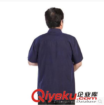 夏裝促銷 男襯衫短袖上衣 {bfb}真絲香云紗gd龜紋 送爸爸6033-3原始圖片2