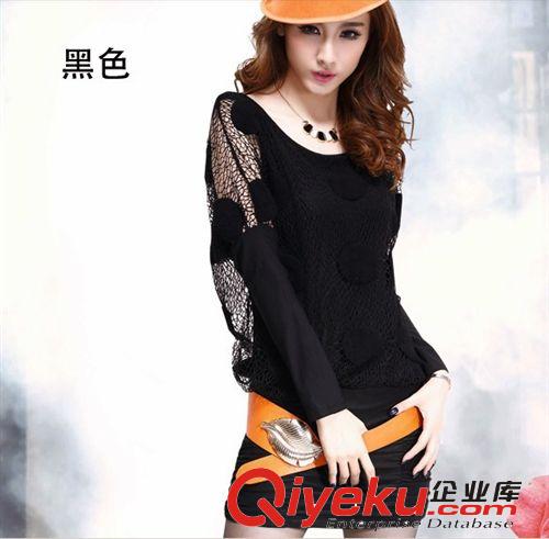 氣質(zhì)女裝韓版紗網(wǎng)圓領(lǐng)長袖性感包臀顯瘦連衣裙子原始圖片3