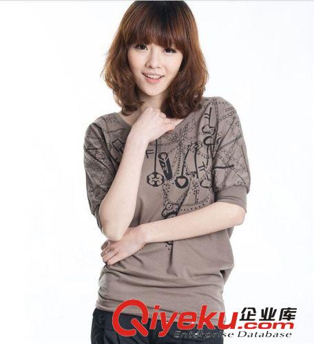 新款韓版大碼女裝短袖蝙蝠衫寬松中長(zhǎng)款中袖T恤長(zhǎng)袖圓領(lǐng)原始圖片2