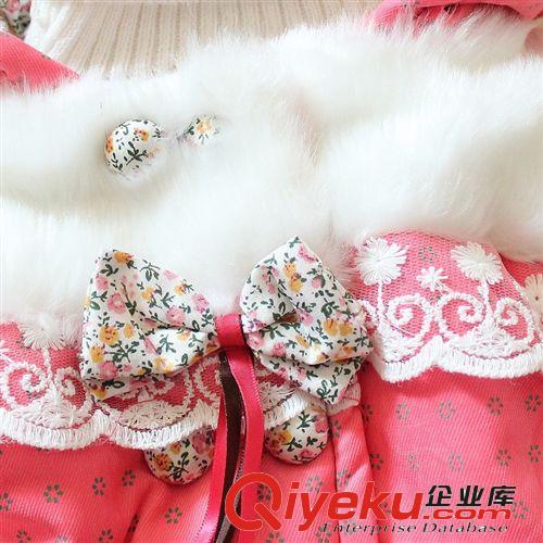 ２０１３新款女寶寶裝外套兒童連帽加厚棉服　一件代發　網店指導原始圖片2