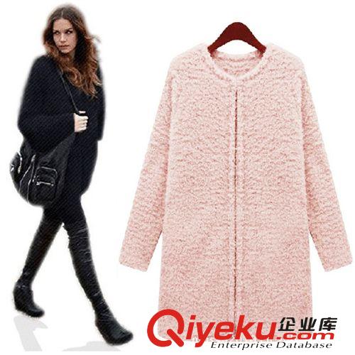 2014冬季新品純色 歐美毛呢外套  大碼女裝毛呢斗篷風(fēng)衣 大衣外套