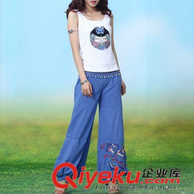 2014民族風(fēng) 女裝褲子薄棉麻夏季燈籠褲寬松休閑長(zhǎng)褲批發(fā)5481原始圖片2