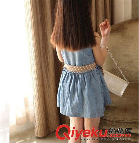 免費(fèi)一件代發(fā)網(wǎng)童裝代銷(xiāo)新款夏裝女童韓版牛仔裙背心連衣裙女N042原始圖片3