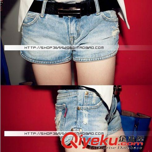 免費(fèi)淘寶代理一件代發(fā)夏裝新款韓版女裝牛仔破洞牛仔短褲批發(fā)Z192