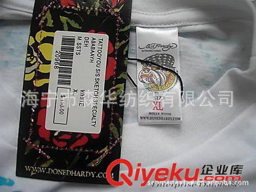 品牌男夏裝，外貿(mào)出口ED骷髏刺繡燙鉆時(shí)尚精紗男裝純棉T恤