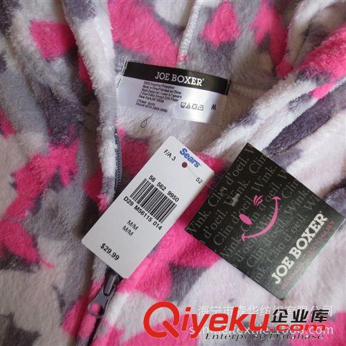 外貿(mào)JOE-BOX**可愛款舒適珊瑚絨庫(kù)存中大童家居服外套原始圖片2