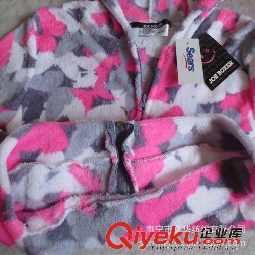 外貿(mào)JOE-BOX**可愛款舒適珊瑚絨庫(kù)存中大童家居服外套原始圖片3