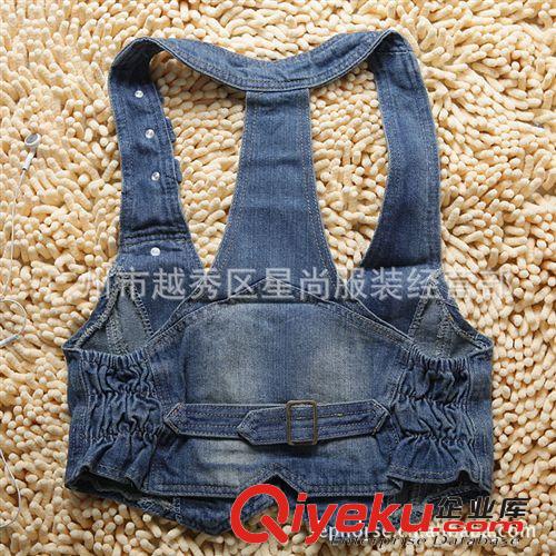 廠家直銷批發(fā) 經(jīng)典款牛仔背心女式馬甲 牛仔外套歐美 10032